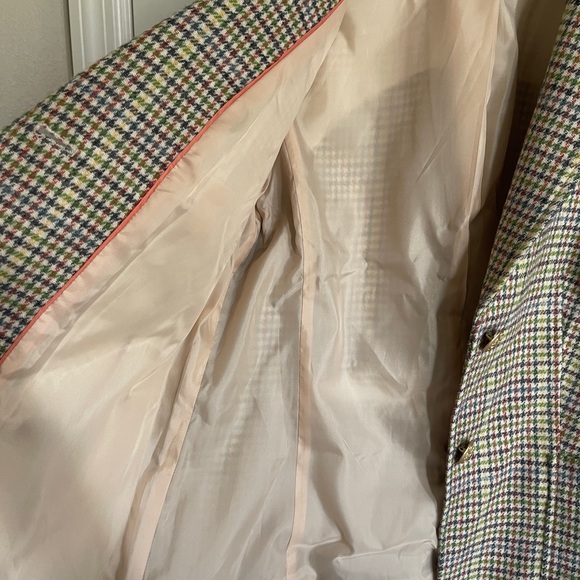 Talbots Wool Houndstooth Blazer Jacket | Size 10P | Classic Preppy Equestrian - Picture 7 of 13